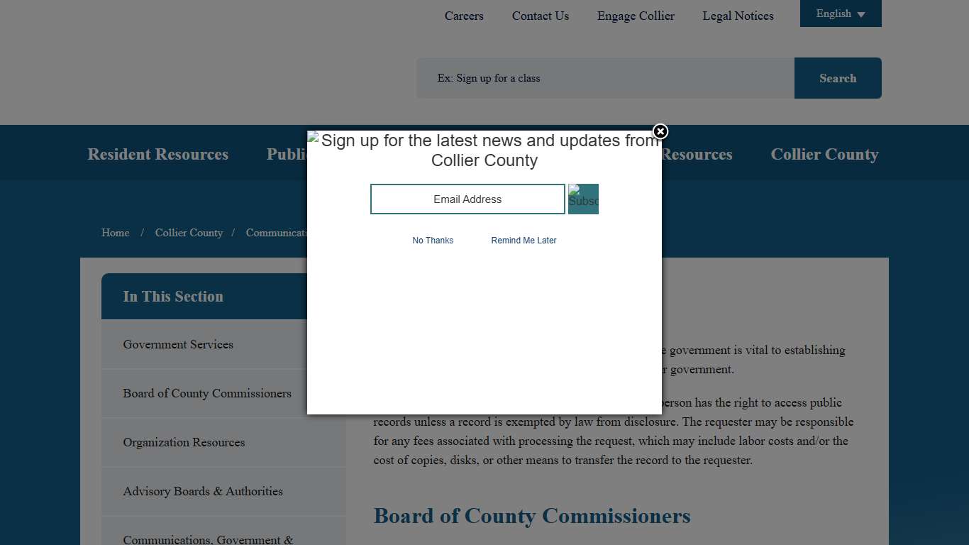 Public Record Requests Collier County, FL